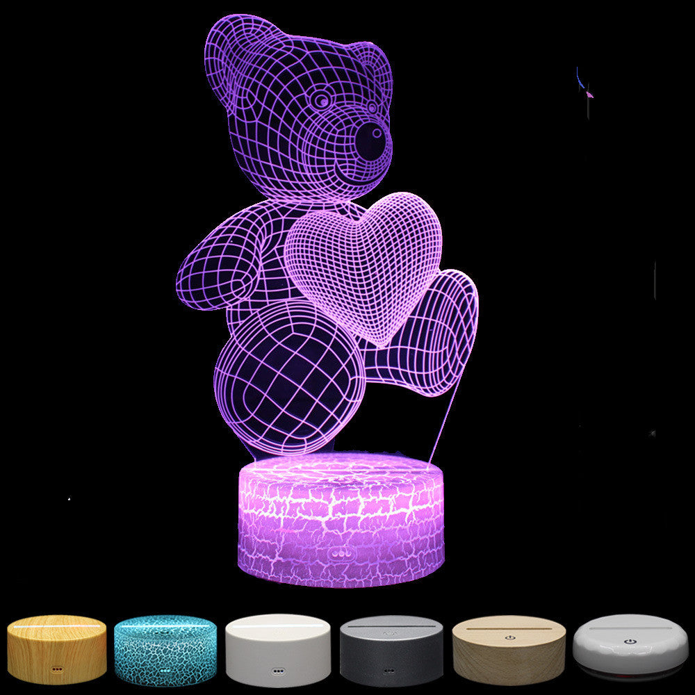 Love Bear Light 3D {Night Light Gift} | Room Lights |Gadgets Creative