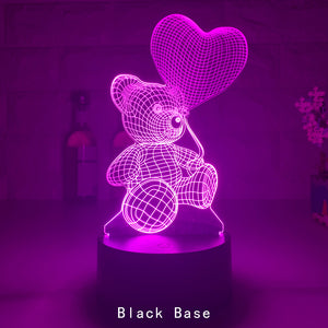 Love Bear Light 3D {Night Light Gift} | Room Lights |Gadgets Creative