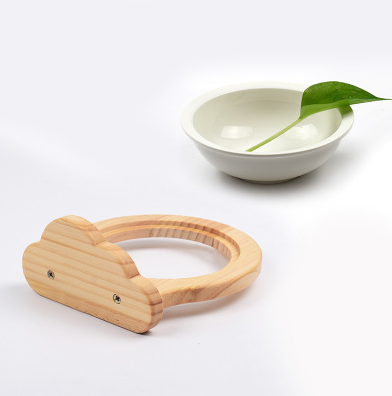 Pet Supplies Ceramic Bowl Solid Wood Stand | Gadgets Creative