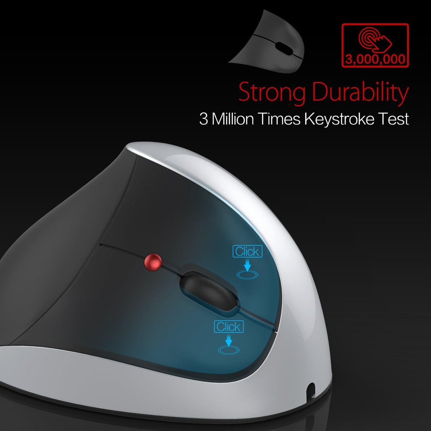 Vertical Rechargeable Wireless Mouse
