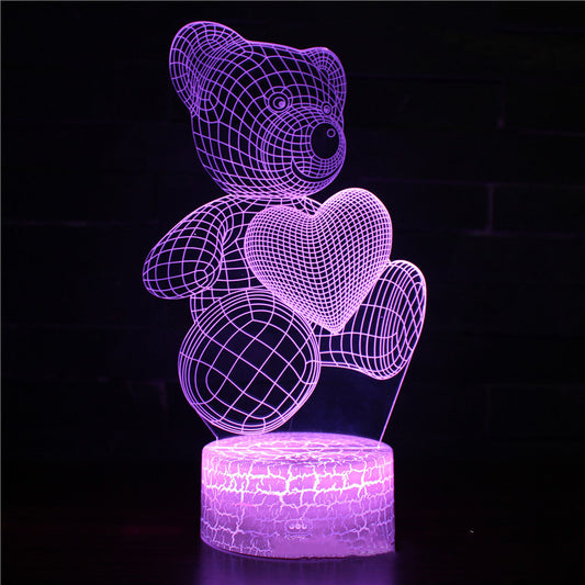 Love Bear Light 3D {Night Light Gift} | Room Lights |Gadgets Creative
