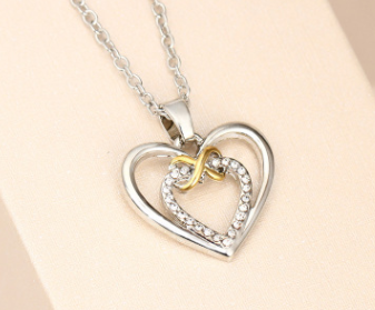 Heart Shaped Bow Necklace - Jewelry | Gadgets Creative