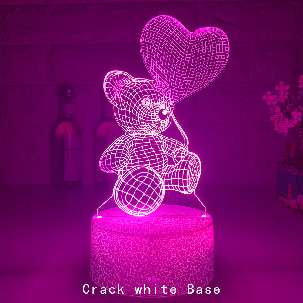 Love Bear Light 3D {Night Light Gift} | Room Lights |Gadgets Creative