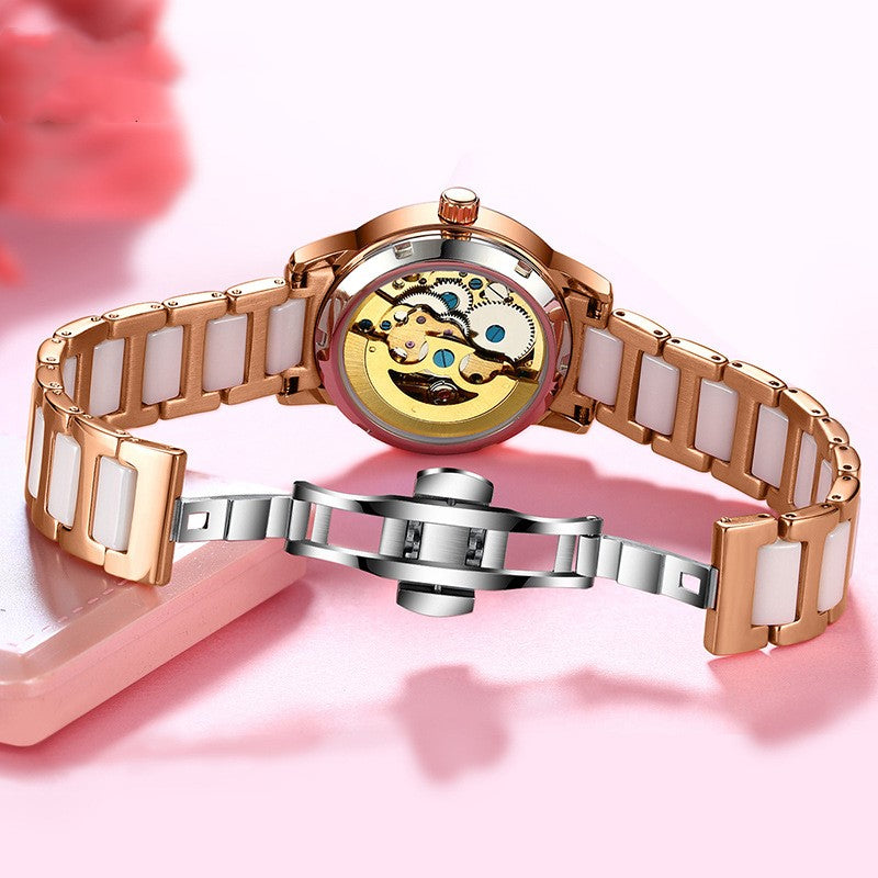 Female hollow automatic mechanical watch | Gadgets Creative
