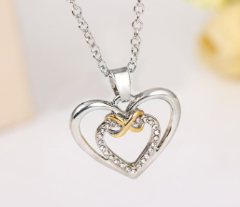 Heart Shaped Bow Necklace - Jewelry | Gadgets Creative