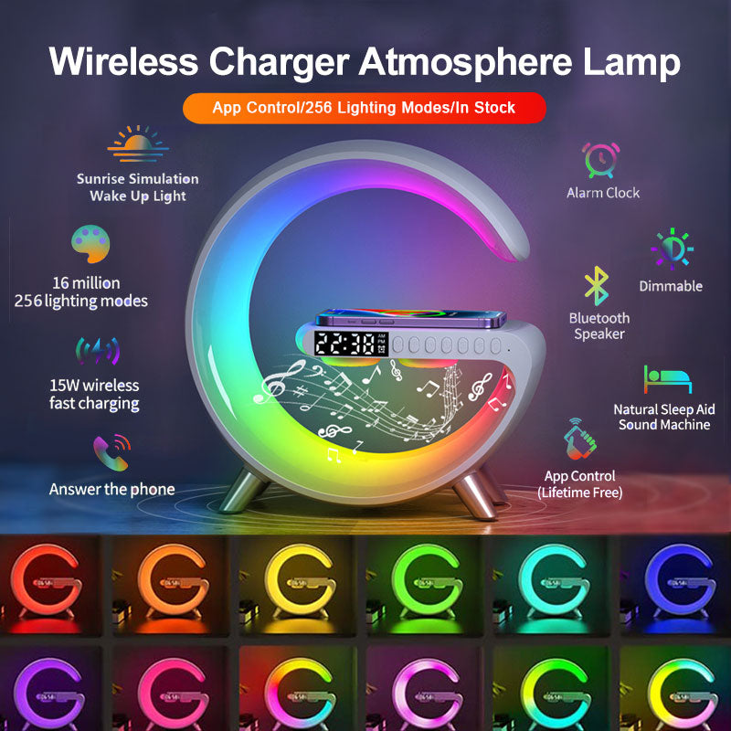 Atmosphere Lamp Bluetooth Speaker Wireless Charger 