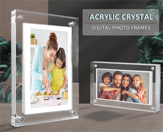 Acrylic Digital Photo Video Frame Battery New | Gadgets Creative