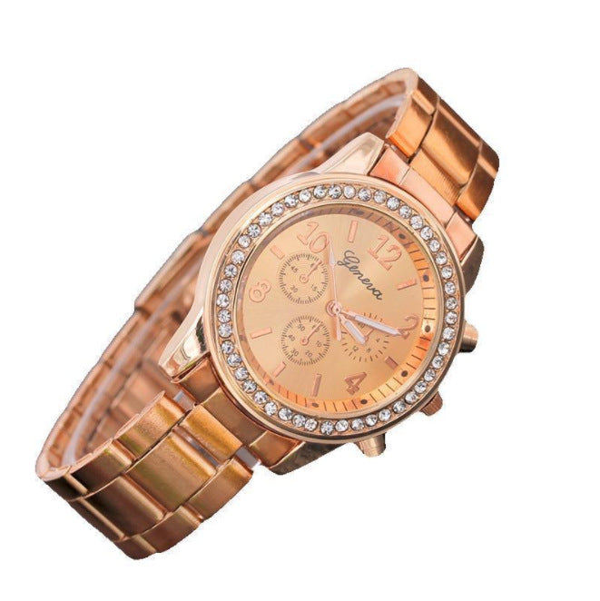 Fashion Watch Diamond Alloy Steel Band